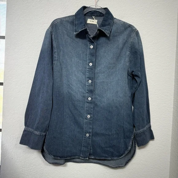 DL1961 Faye Oversized Denim Shirt Del Ray - Picture 2 of 6